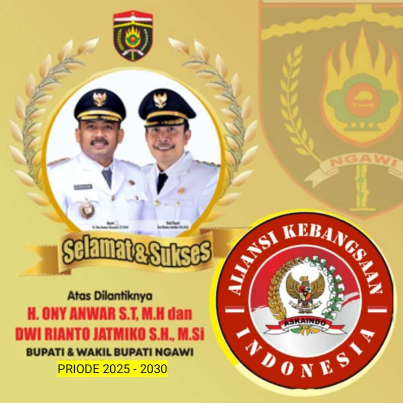DPK ASKAINDO NGAWI UCAPAN SELAMAT BUPATI DAN WAKIL BUPATI NGAWI PERIODE 2025 – 2030